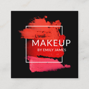 Moderner Trendy Chic Makeup Artist Beruflich Quadratische Visitenkarte