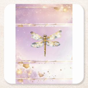 Moderner Trendy Dragonfly Paper Untersetzer