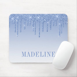 Moderner, trendy, dusty Blue Glitzer Mousepad
