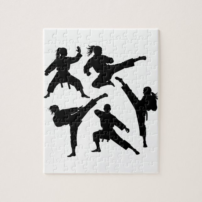 Moderner Trendy Karate / Taekwondo / Judo Puzzle (Vertikal)