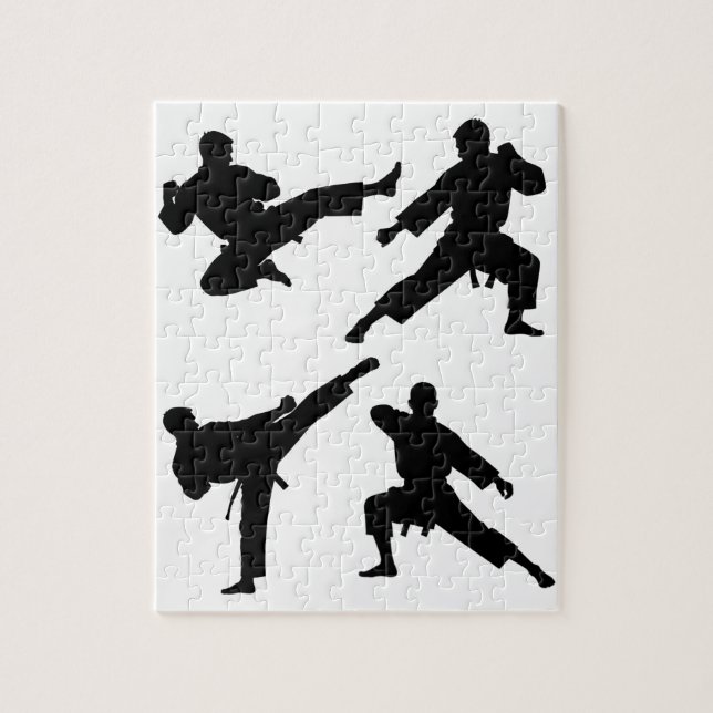 Moderner Trendy Karate / Taekwondo / Judo Puzzle (Vertikal)