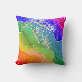 Moderner Trendy Rainbow Glitzer Kissen