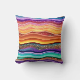 Moderner Trendy Rainbow Glitzer Kissen