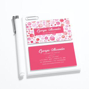 Moderner Trendy Watercolor Abstrakt Cosmetologe Visitenkarte