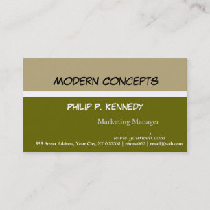 Moderner Tri Color Green Consultant Visitenkarte