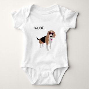 Moderner Tri farbeBeaglehund Baby Strampler