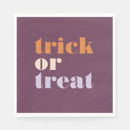 Moderner Trick oder Treff Serviette