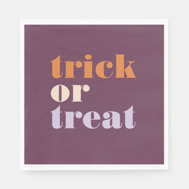 Moderner Trick oder Treff Serviette (Vorderseite)