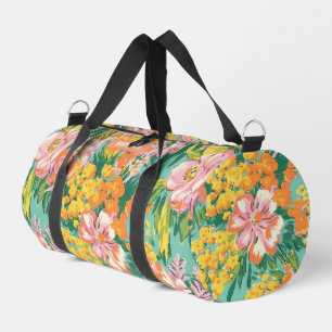 Moderner tropischer Blumenmuster - Personalisierte Duffle Bag