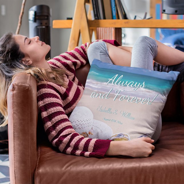 Moderner tropischer Strand für immer und immer Kissen (Von Creator hochgeladen)