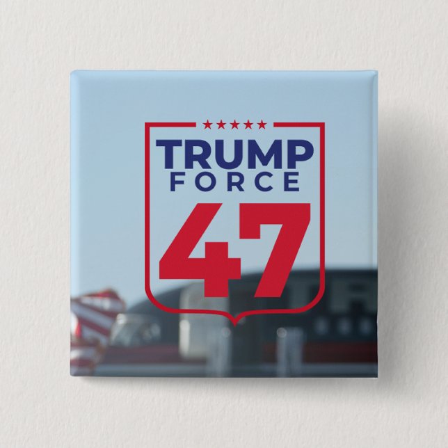 Moderner Trump-Wahlkampf 47 Button (Vorderseite)