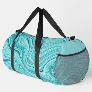 Moderner türkisfarbener Marmor Duffle Bag