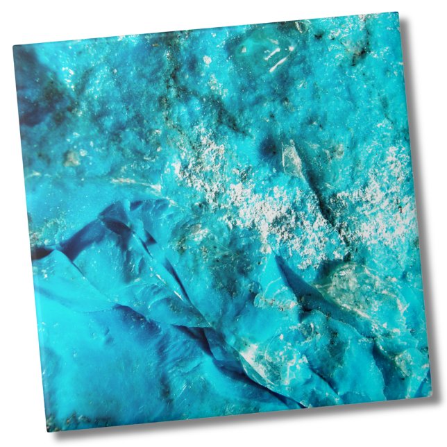 Moderner türkisfarbener Marmorstein Fliese (Vibrant Aqua Blue Turquoise Mineral Stone Tile)