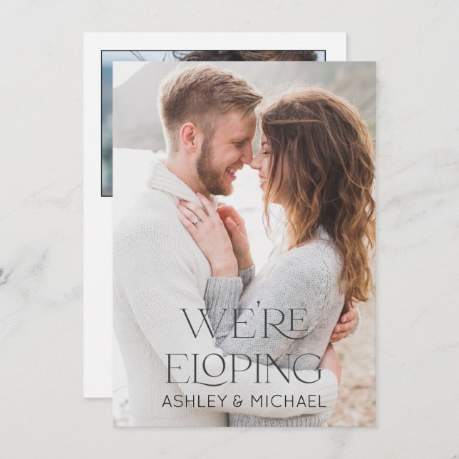 Moderner Typ Wir haben 2 Foto Empfang Einladung (Vorne/Hinten)