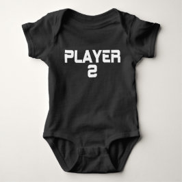 Moderner Typografie-Player zwei passende Baby Strampler