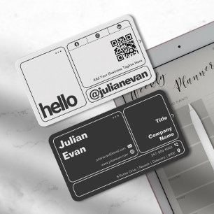 Moderner typografischer Scannercode Visitenkarte