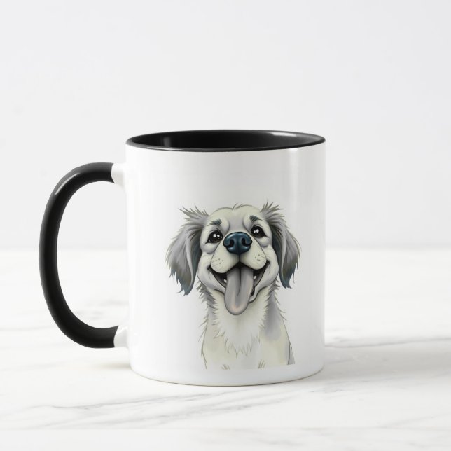 Moderner Typography-Haustier-Name-Becher mit Foto Tasse (Links)