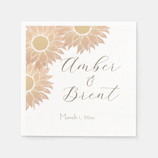 Moderner und einfacher Sonnenblumencocktail Napki Serviette