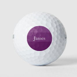 Moderner und Lila Design-Individuelle Name Golfball