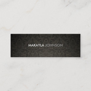 Moderner und minimaler Damast Mini Visitenkarte