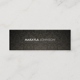 Moderner und minimaler Damast Mini Visitenkarte