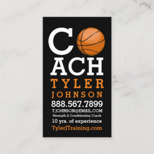 Moderner und mutiger Basketball-Trainer Visitenkarte