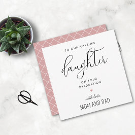 Moderner und Niedlicher Uni-Abschluss der Tochter- Karte