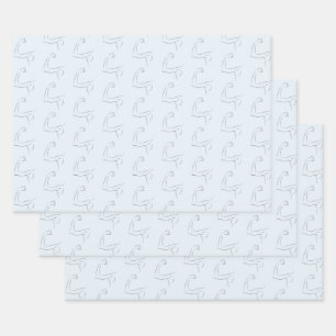 Moderner und starker Mann am Vatertag Geschenkpapier Set