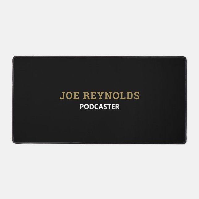 Moderner und stilvoller Podcaster, Podcast Schreibtischunterlage (Vorderseite)