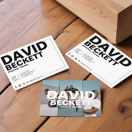 Moderner und trendiger Personal Trainer Fitness 3  Visitenkarte