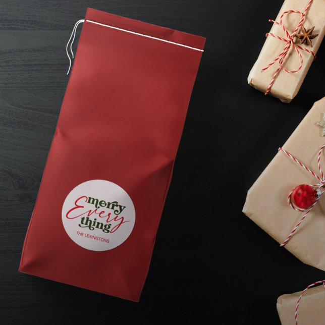 Moderner Urlaub Minimalistisch Merck alles Runder Aufkleber (Von Creator hochgeladen)