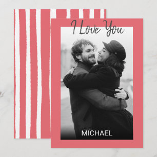 Moderner Valentinstag für einfaches Foto Feiertagskarte