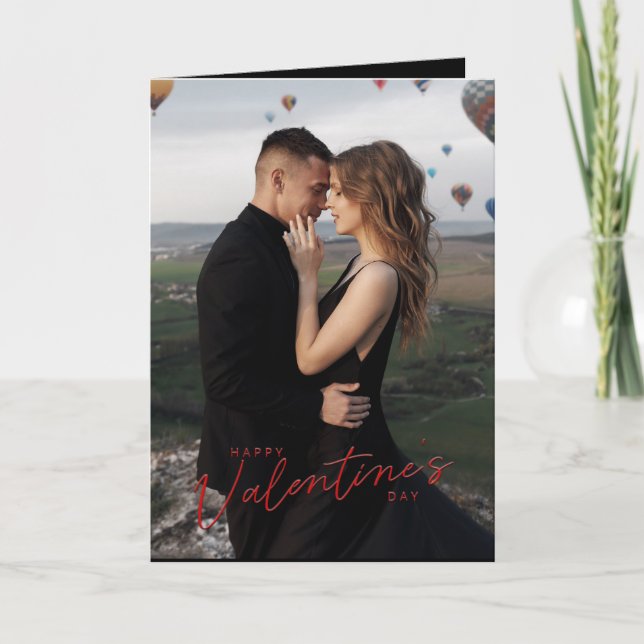 Moderner Valentinstag Luple Liebe Foto Valentine Karte (Vorderseite)