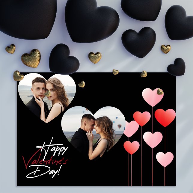 Moderner Valentinstag Paare Liebe Foto Feiertagskarte (Valentines Day Couple Photo card)