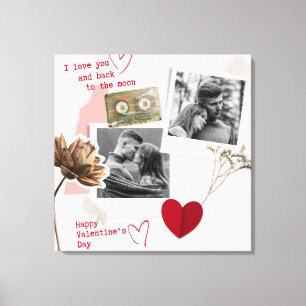 Moderner Valentinstag Personalisiertes Doppelzimme Leinwanddruck