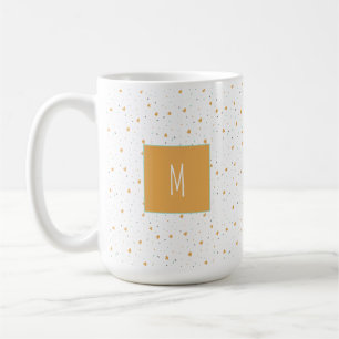 Moderner Valentinstag Sprinkle Hearts Mustard Kaffeetasse