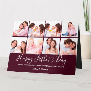 Moderner Vater 8 Foto Collage Vatertag Geschenkkar Karte