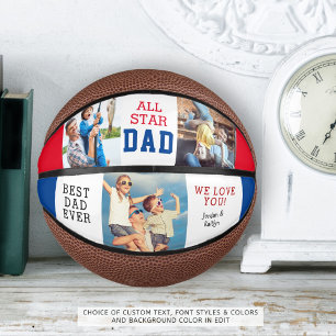 Moderner Vater ALL STAR VATER 3 FotoCollage Mini Basketball