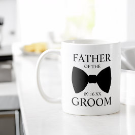 Moderner Vater der Groom Bowtie Kaffeetasse