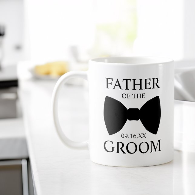 Moderner Vater der Groom Bowtie Kaffeetasse (Modern Father of the Groom Bowtie Coffee Mug)