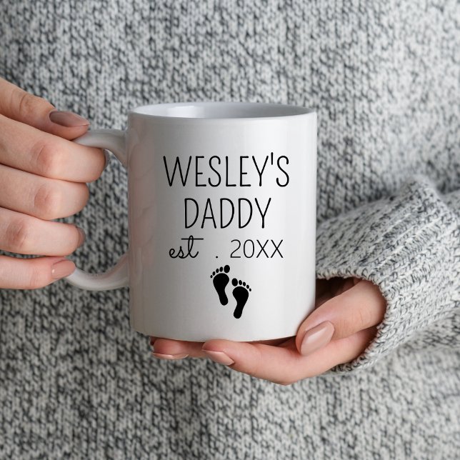 Moderner Vater Est 2024 Erstmaliger Vater New Dad  Tasse (Von Creator hochgeladen)