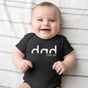 Moderner Vater für einfaches Design Liebe Baby Strampler