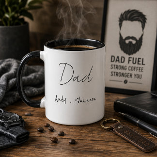 Moderner Vater | Kinder Namen Vatertag Schrift Kaf Tasse