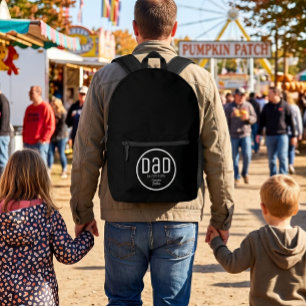 Moderner Vater mit einfachen Kindernamen etabliert Bedruckter Rucksack