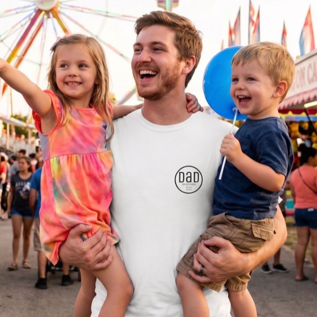 Moderner Vater mit einfachen Kindernamen etabliert T-Shirt (Von Creator hochgeladen)