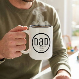Moderner Vater mit einfachen Kindernamen etabliert Zweifarbige Tasse