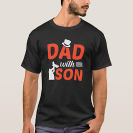 Moderner Vater mit Papa Papa, dem Sohn des Vaters T-Shirt