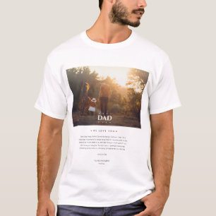 Moderner Vater und Tochter Foto Funny Letter T-Shirt