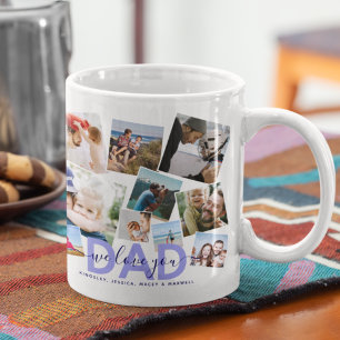 Moderner Vater "Wir Liebe You" FotoCollage Kaffeetasse