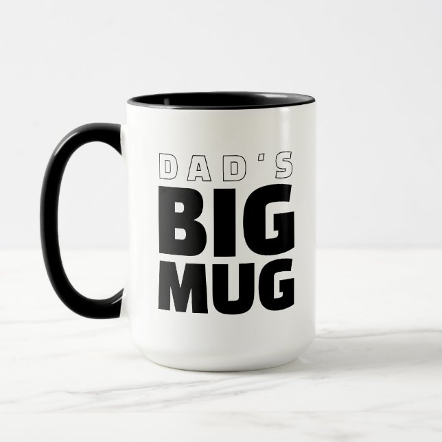 Moderner Vaters großer Becher Vatertag  Tasse (Links)
